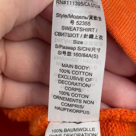 Tory Sport French Terry Chevron Hoodie Sweatshirt Orange Size Small Active - Picture 8 of 13